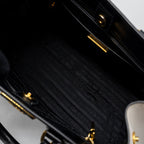 PRADA TOTE BAG SAFFIANO CALFSKIN BLACK / WHITE GHW