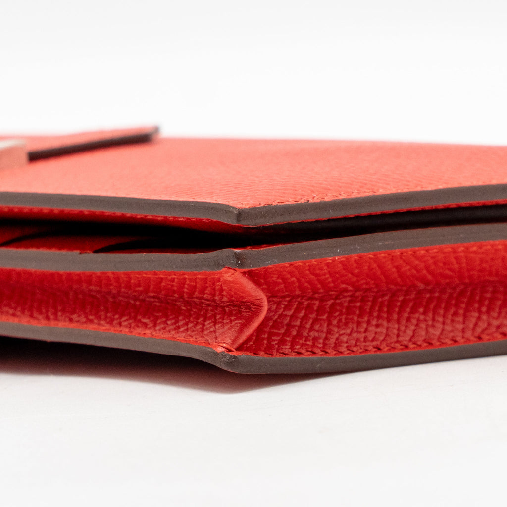 Hermes Béarn Wallet Epsom tomato Red SHW