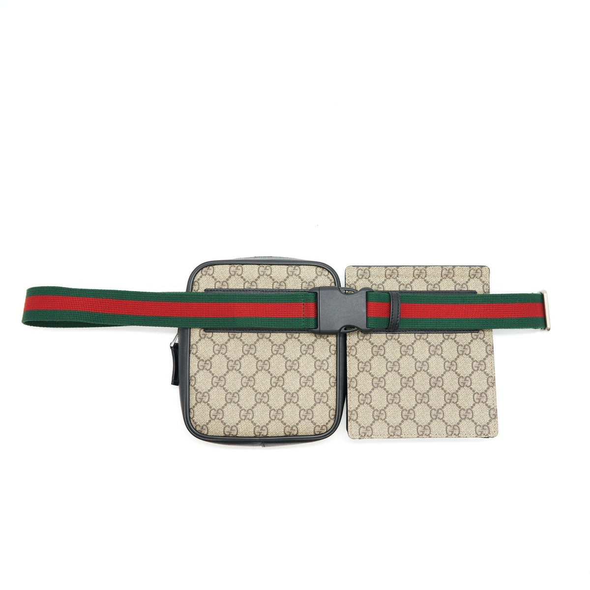 GUCCI GG SUPREME WEB WAIST STRAP BELT BAG