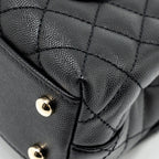 CHANEL SMALL COCO HANDLE CAVIAR BLACK LGHW (MICROCHIP)