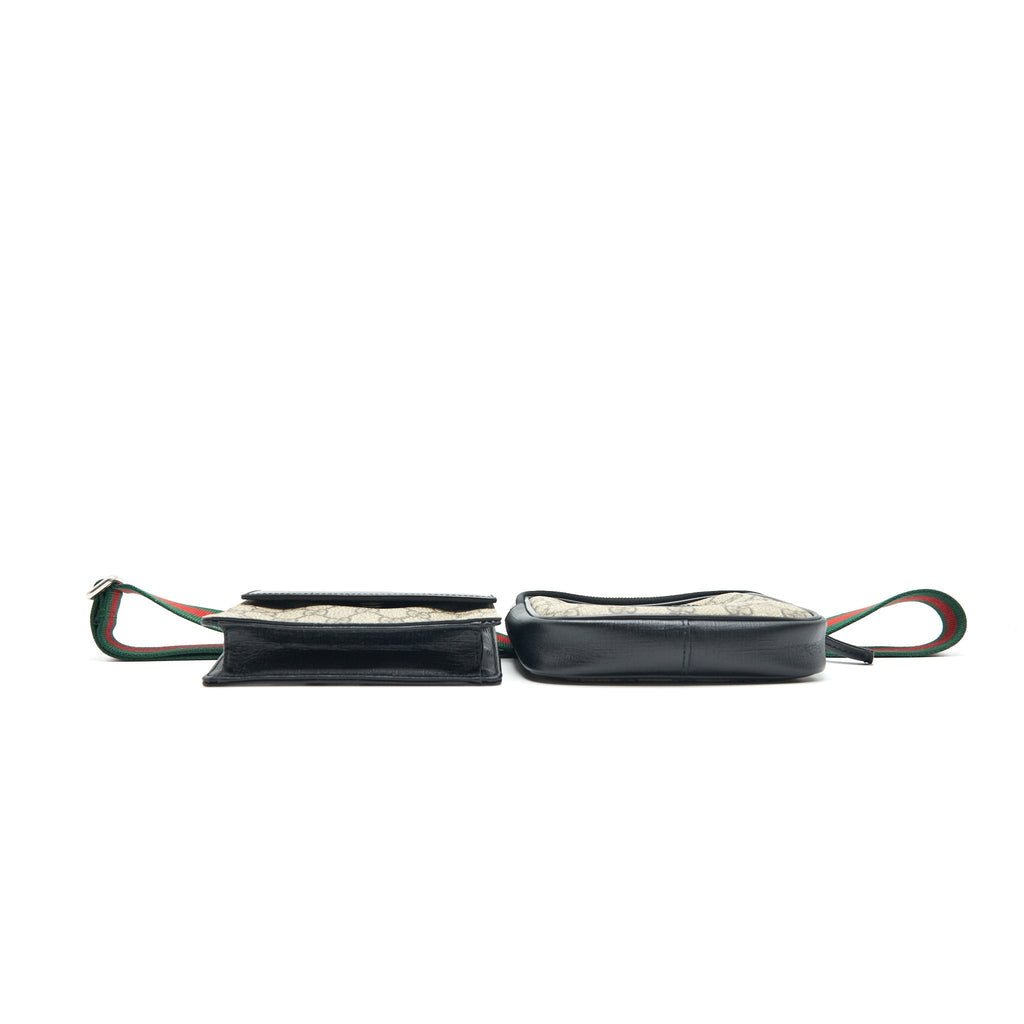 GUCCI GG SUPREME WEB WAIST STRAP BELT BAG