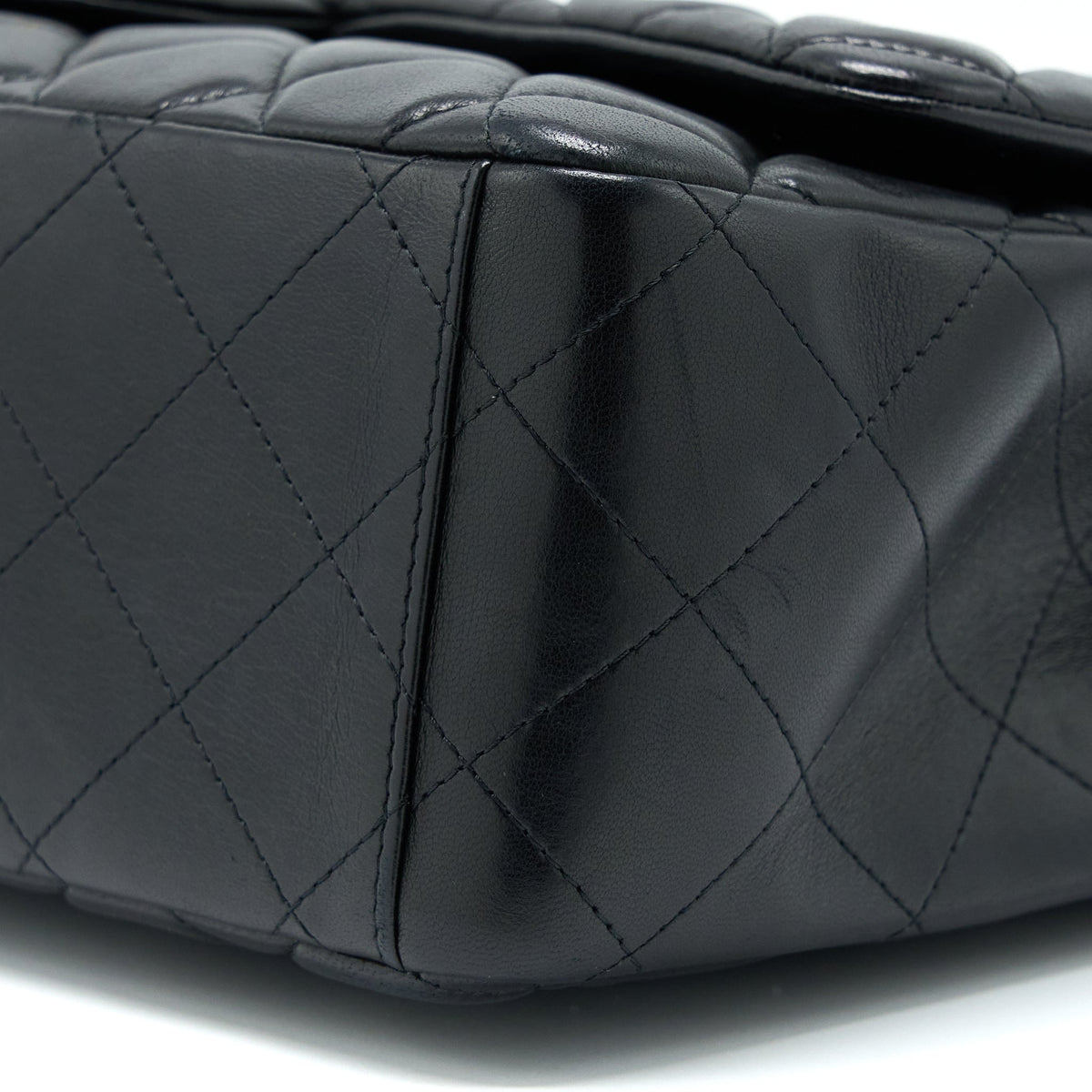 CHANEL MAXI SINGLE FLAP BAG LAMBSKIN BLACK GHW