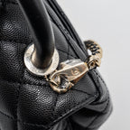 CHANEL COCO HANDLE MINI CAVIAR BLACK LGHW (MICROCHIP)