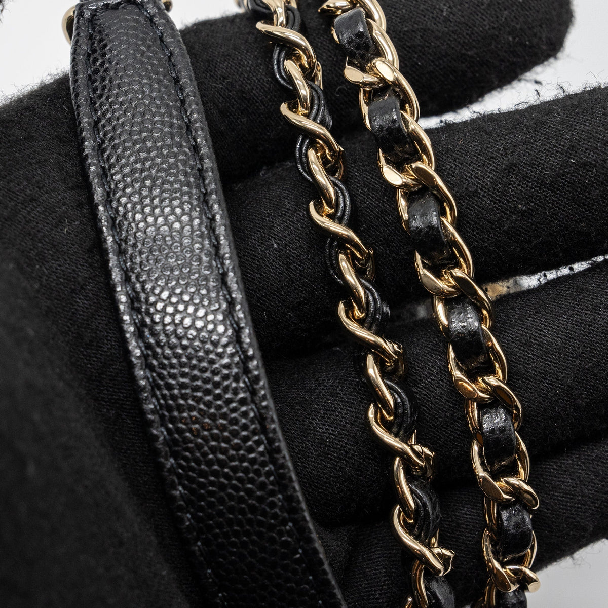 CHANEL COCO HANDLE MINI CAVIAR BLACK LGHW (MICROCHIP)