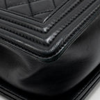 CHANEL MEDIUM BOY BAG LAMBSKIN BLACK GHW