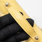 CHANEL MINI BUSINESS AFFINITY WALLET ON CHAIN CAVIAR YELLOW LGHW (MICROCHIP)