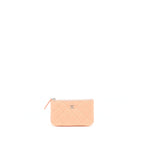 CHANEL MINI OCASE ZIP POUCH CORAL CAVIAR