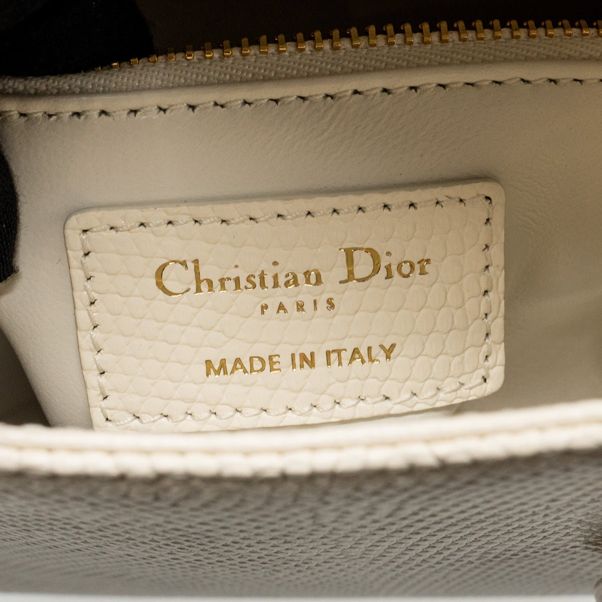DIOR MINI LADY DIOR LIZARD WHITE LGHW