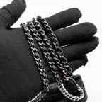 Chanel Mini Kelly Shopping Tote Bag Denim Black/Grey SHW (Microchip)
