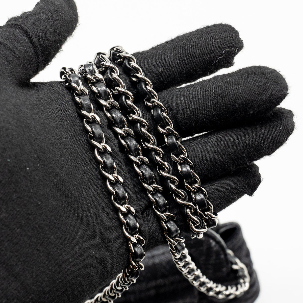 Chanel Mini Kelly Shopping Tote Bag Denim Black/Grey SHW (Microchip)