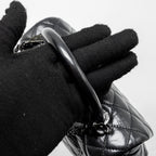 CHANEL SMALL COCO HANDLE AGED CALFSKIN BLACK WITH BLACK HARDWARE