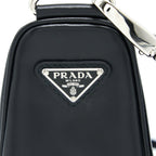 PRADA TRIANGLE SHOULDER BAG LEATHER BLACK SHW