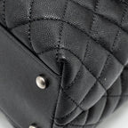 CHANEL LARGE COCO HANDLE CAVIAR BLACK RUTHENIUM HARDWARE