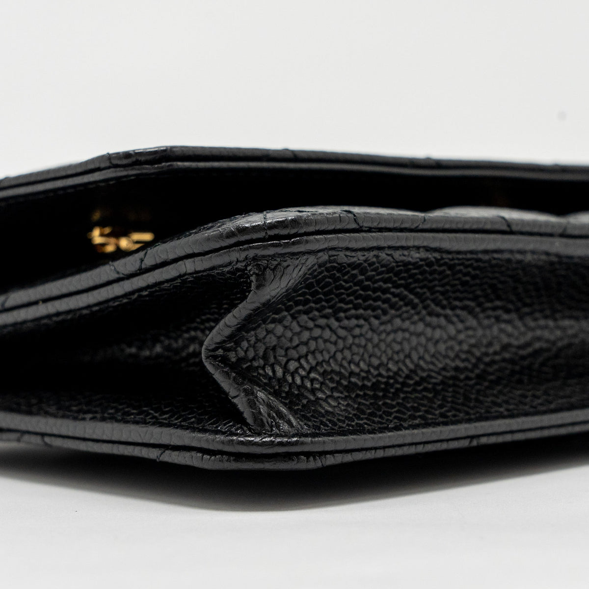 CHANEL CLASSIC WALLET ON CHAIN CAVIAR BLACK GHW (MICROCHIP)