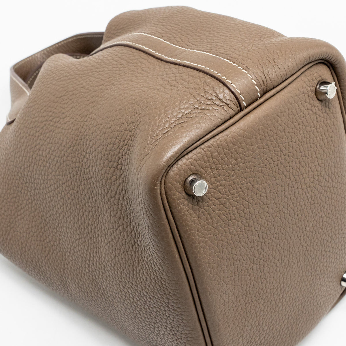 Hermes picotin 18 lock bag clemence etoupe SHW