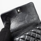 CHANEL SMALL COCO HANDLE AGED CALFSKIN BLACK WITH BLACK HARDWARE