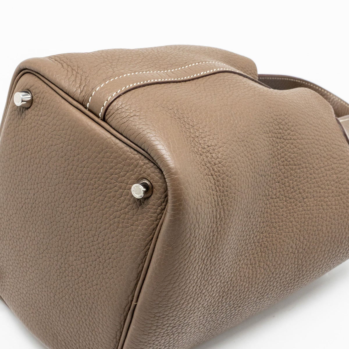 Hermes picotin 18 lock bag clemence etoupe SHW