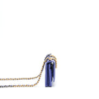 CHANEL 19 WALLET ON CHAIN LAMBSKIN PURPLE WITH GOLD/SILVER HARDWARE