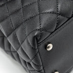 CHANEL LARGE COCO HANDLE CAVIAR BLACK RUTHENIUM HARDWARE