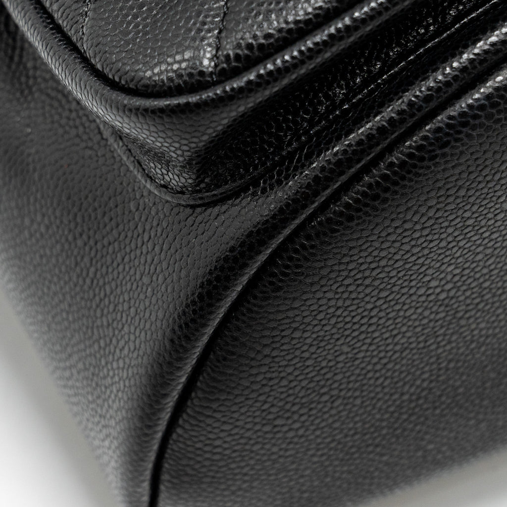 CHANEL TRIPLE PACK BACKPACK CAVIAR BLACK LGHW (MICROCHIP)