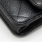 CHANEL CLASSIC WALLET ON CHAIN CAVIAR BLACK GHW (MICROCHIP)