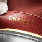 CHANEL 22S HEART BAG LAMBSKIN BLACK LGHW (MICROCHIP)