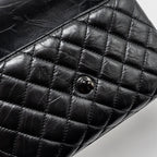 CHANEL SMALL COCO HANDLE AGED CALFSKIN BLACK WITH BLACK HARDWARE