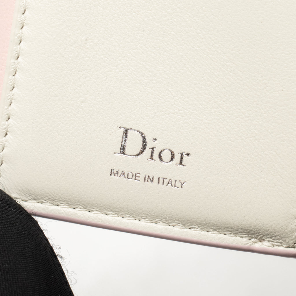 Dior Lady Dior Glycine Wallet Cannage Lambskin Pink Fairytale/Latte SHW