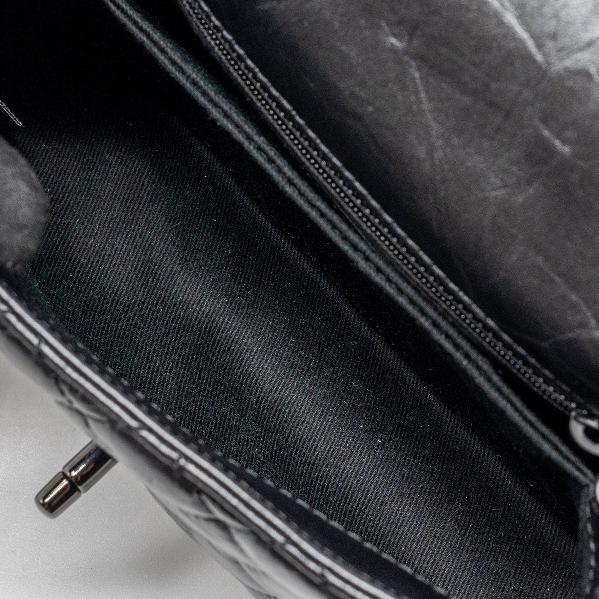 CHANEL SMALL COCO HANDLE AGED CALFSKIN BLACK WITH BLACK HARDWARE
