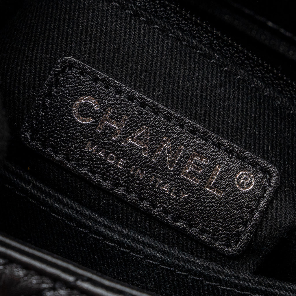 CHANEL SMALL COCO HANDLE AGED CALFSKIN BLACK WITH BLACK HARDWARE