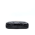 CHANEL MEDIUM 22 BAG GOLD LETTER SHINY CALFSKIN BLACK GHW (MICROCHIP)