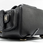 CHANEL TRIPLE POCKET BACKPACK CAVIAR BLACK LGHW (MICROCHIP)