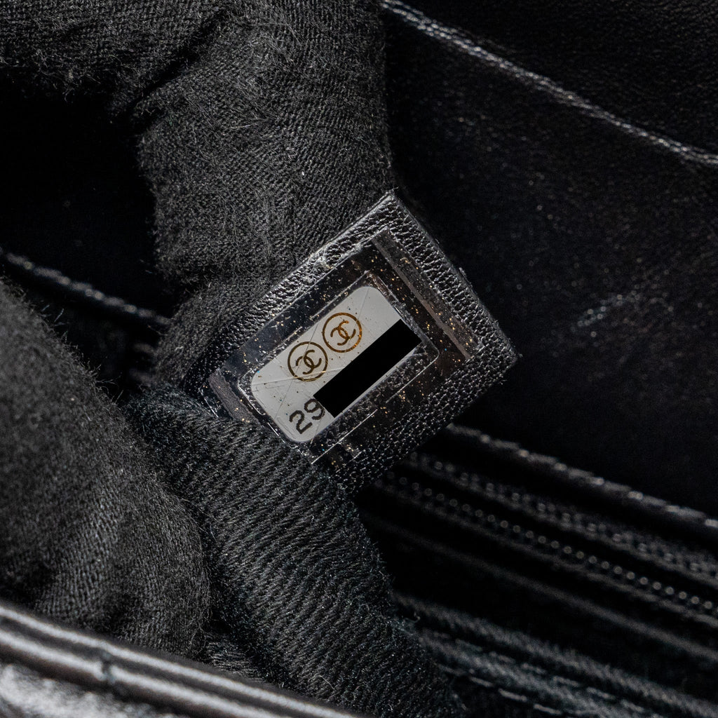 CHANEL SMALL COCO HANDLE AGED CALFSKIN BLACK WITH BLACK HARDWARE