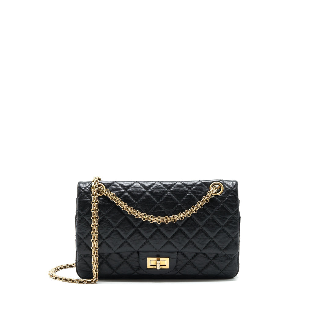 CHANEL SMALL REISSUE 2.55 HANDBAG BLACK GHW