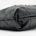 CHANEL MINI 22 BAG SHINY CALFSKIN BLACK SHW (MICROCHIP)