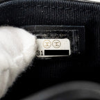 CHANEL 21A TOP HANDLE MINI FLAP CARD HOLDER WITH CHAIN LAMBSKIN BLACK GHW