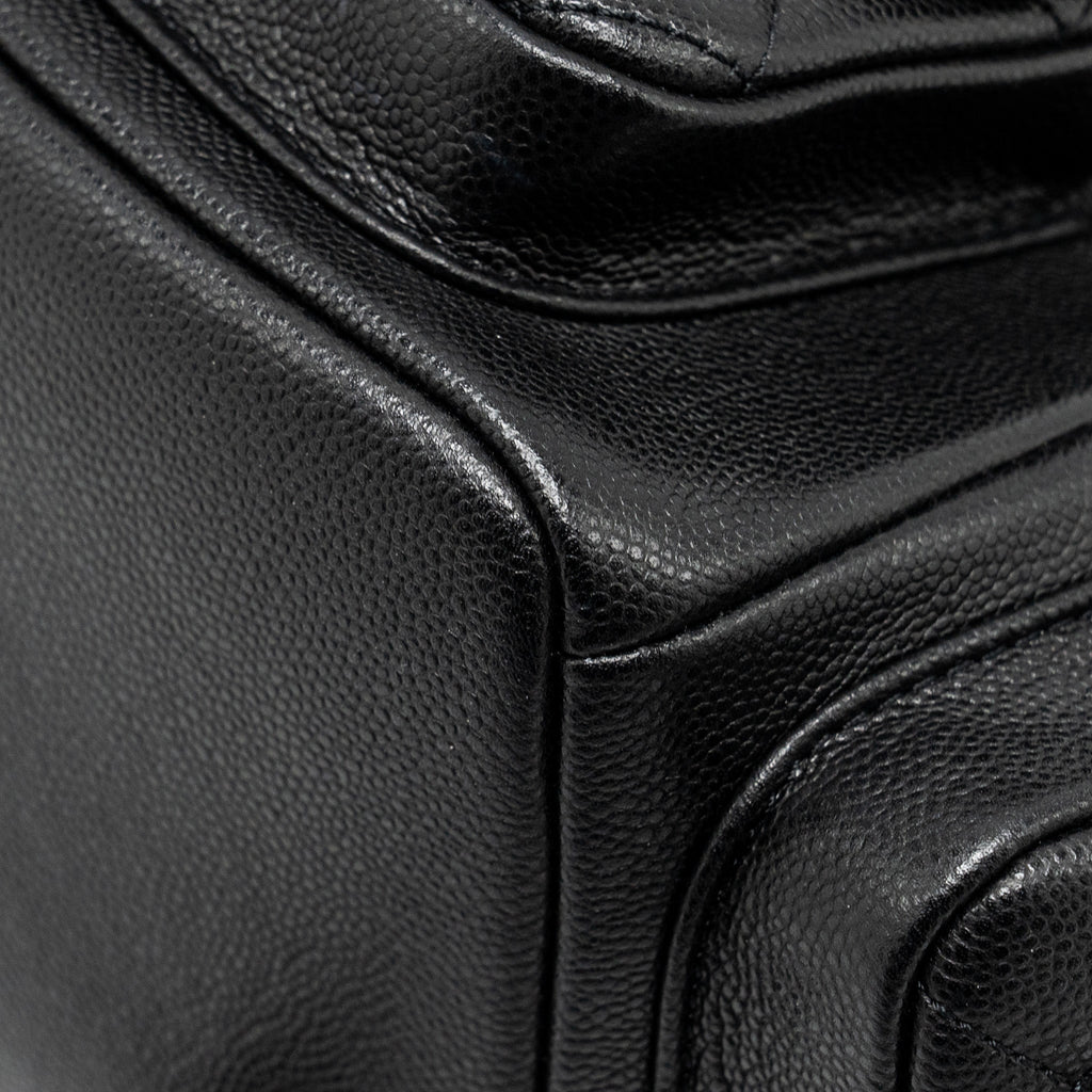 CHANEL TRIPLE POCKET BACKPACK CAVIAR BLACK LGHW (MICROCHIP)