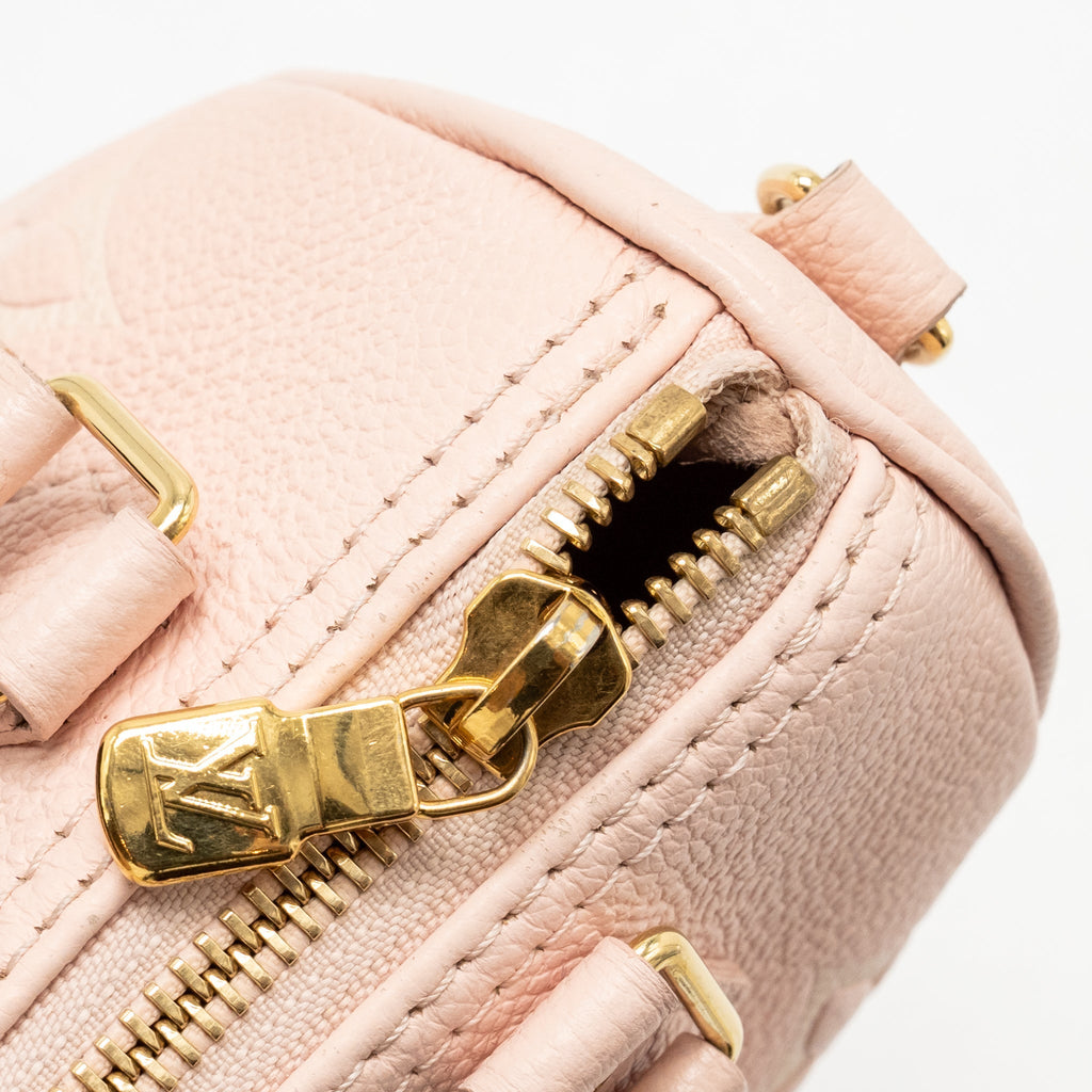 Louis Vuitton Nano Speedy MONOGRAM EMPREINTE LEATHER Rose/Quartz GHW