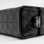 CHANEL MINI 25 BAG AGED CALFSKIN BLACK MULTICOLOUR HARDWARE (MICROCHIP)