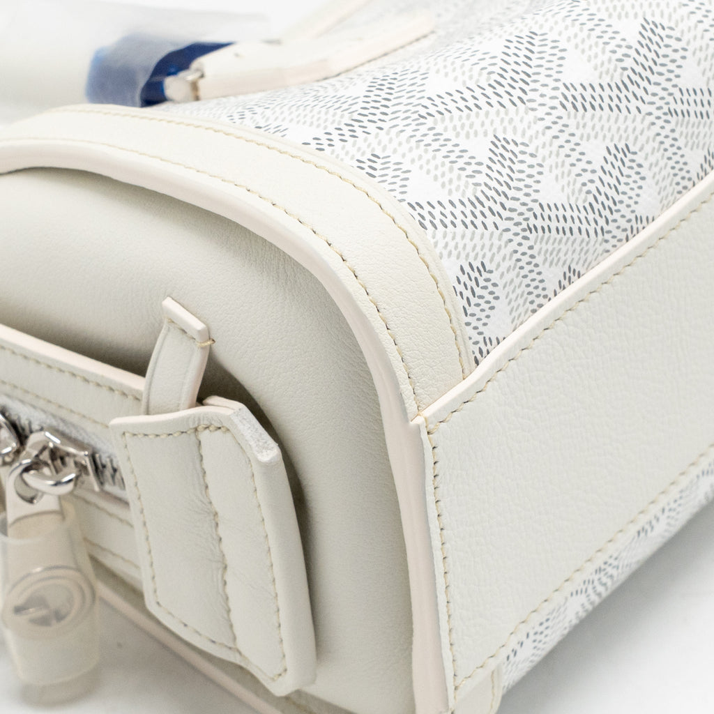 Goyard Bonbonniere Bag Goyardine Canvas / Calfskin White SHW