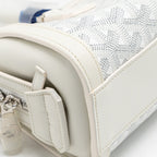 Goyard Bonbonniere Bag Goyardine Canvas / Calfskin White SHW