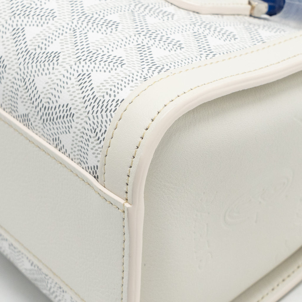 Goyard Bonbonniere Bag Goyardine Canvas / Calfskin White SHW