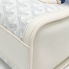 Goyard Bonbonniere Bag Goyardine Canvas / Calfskin White SHW