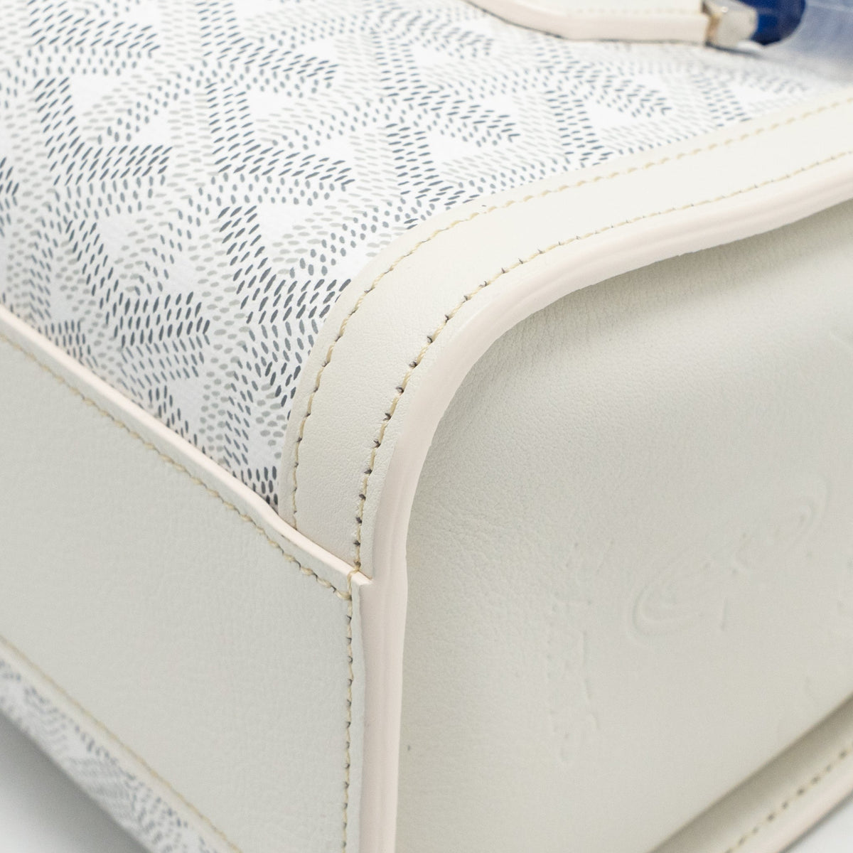 Goyard Bonbonniere Bag Goyardine Canvas / Calfskin White SHW