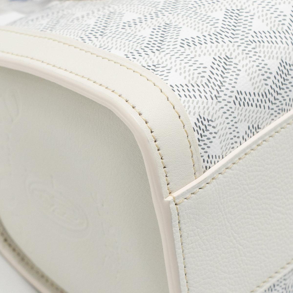 Goyard Bonbonniere Bag Goyardine Canvas / Calfskin White SHW