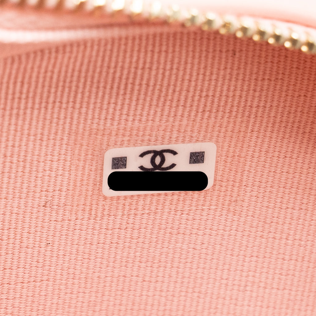 Chanel small heart bag lambskin pink LGHW (microchip)