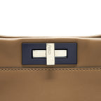 FENDI MEDIUM PEEKABOO BAG DARK BEIGE WITH SHW