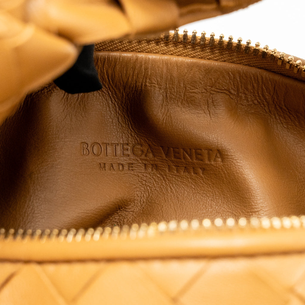 BOTTEGA VENETA MINI JODIE Intrecciato Leather Caramel GHW
