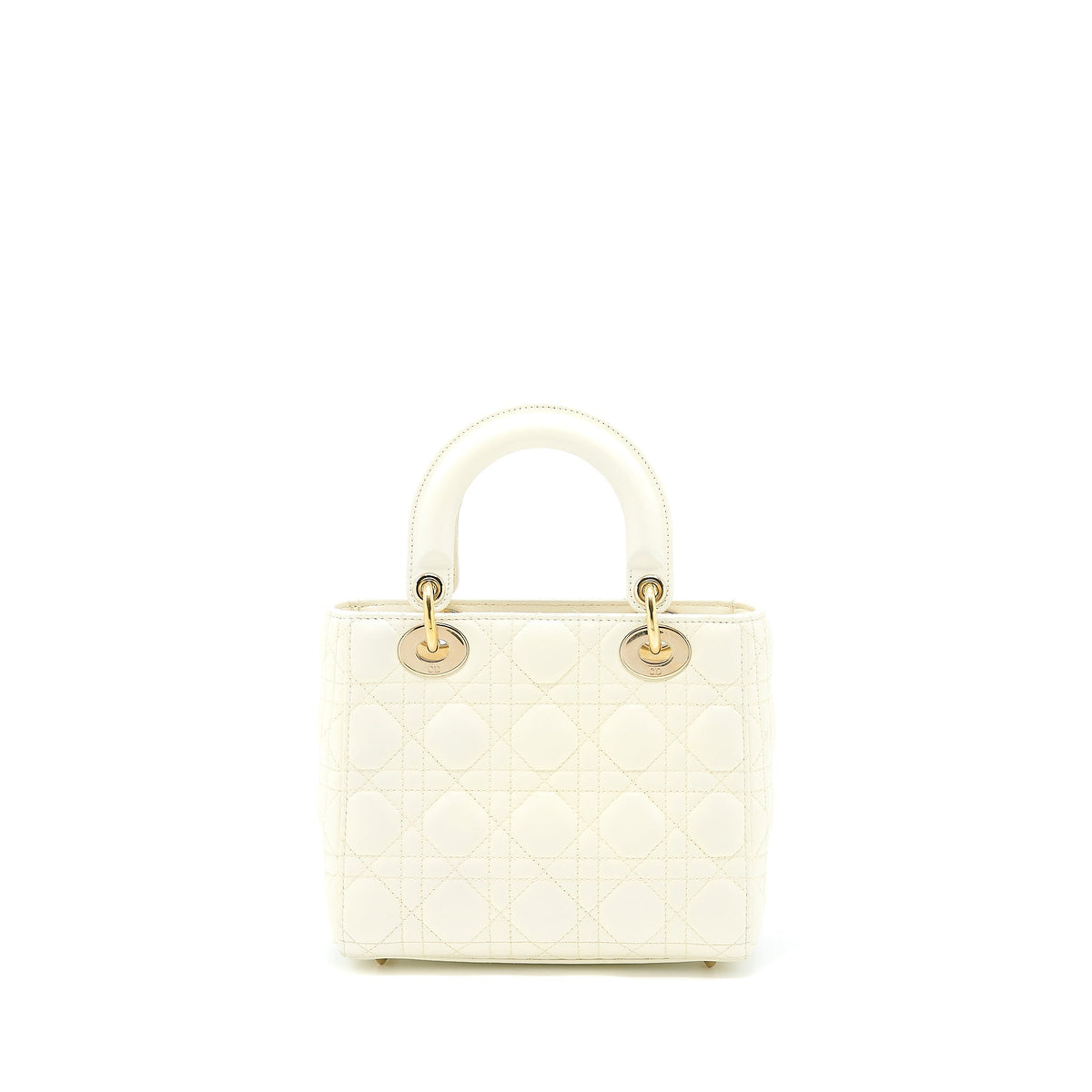 DIOR SMALL LADY DIOR MY ABCDIOR BAG LAMBSKIN WHITE LGHW