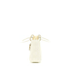 DIOR SMALL LADY DIOR MY ABCDIOR BAG LAMBSKIN WHITE LGHW